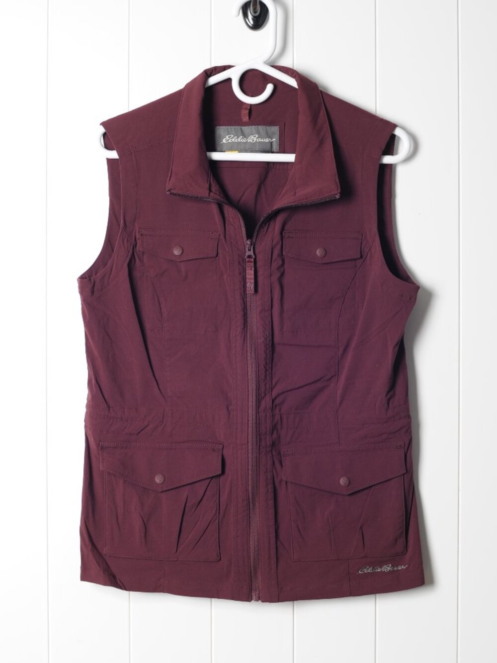 Women's Eddie Bauer Vest, Burgundy Travex Atlas Vest Size M